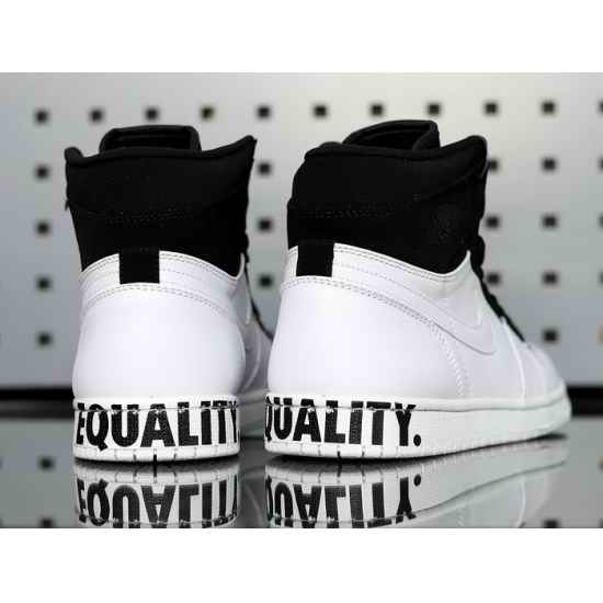 Nike Air Jordan 1 Equality Black White Men Shoes